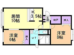 間取図画像 2LDK