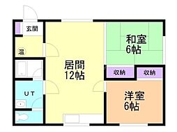 フィオーレ 2LDKの間取図画像