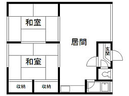 新宝マンション 2LDKの間取図画像