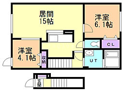 間取図画像 2LDK