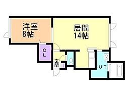ベリーライフ 1LDKの間取図画像
