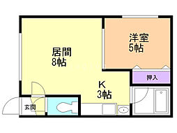 シンフォニーミキA館 1LDKの間取図画像