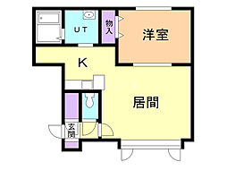 ノーム 1LDKの間取図画像