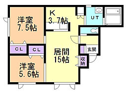 間取図画像 2LDK
