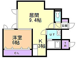 グランドソード 1LDKの間取図画像
