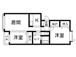 パルフェ2 2LDKの間取図画像