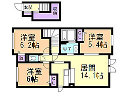 ヴァレリア 3LDKの間取図画像