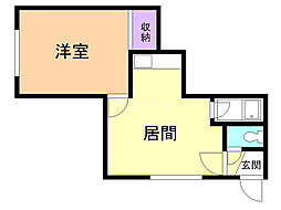 リプルズミキ 1LDKの間取図画像