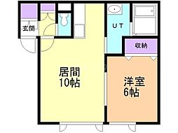 フェリス 1LDKの間取図画像