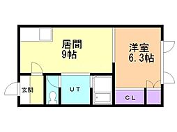 バンドゥーラ 1LDKの間取図画像
