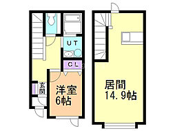 エレノア 1LDKの間取図画像