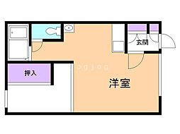 YouHope ワンルームの間取図画像