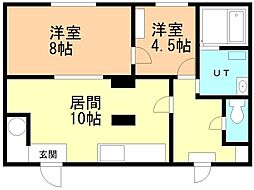 小野寺コーポ 2LDKの間取図画像