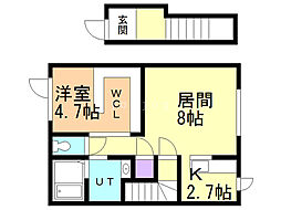 レトア大町1 1LDKの間取図画像