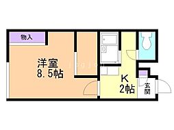 レオパレス錦町通り 1Kの間取図画像