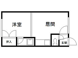 シャトレ8・23A 1DKの間取図画像