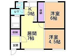 間取図画像 2LDK