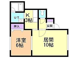 セ・シボン3 1LDKの間取図画像