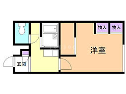 レオパレスクレール 1Kの間取図画像