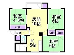 ツインクル旭町 3LDKの間取図画像