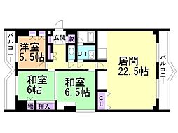 シュロス宮下 3LDKの間取図画像