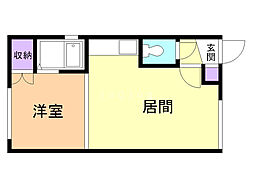 エスパニア2 1LDKの間取図画像
