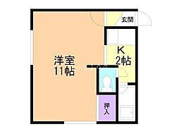 ラブリー末広 1Kの間取図画像