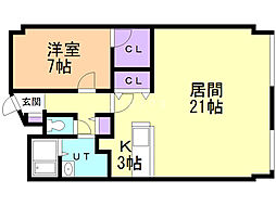 間取図画像 1LDK