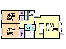 間取図画像 2LDK