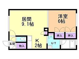 シント永山 1LDKの間取図画像