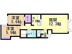 間取図画像 2LDK