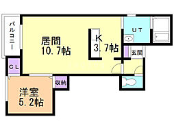 間取図画像 1LDK