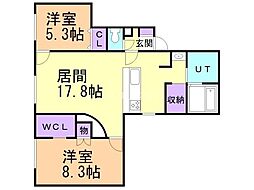JR石北本線 南永山駅 徒歩14分 2階/-