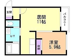 間取図画像 1LDK