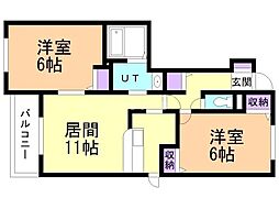 間取図画像 2LDK