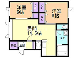 間取図画像 2LDK