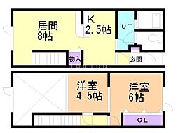 DRY壱番館 2LDKの間取図画像
