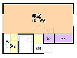 サンハイツ 1Kの間取図画像