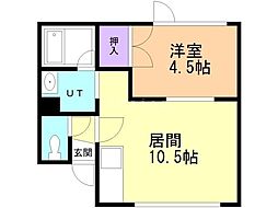 M&Yレヂデンス1号館 1LDKの間取図画像
