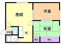スマイル大雪 2LDKの間取図画像