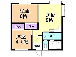 永山の杜 2DKの間取図画像