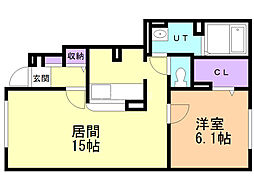 オルロ 1LDKの間取図画像