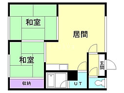 東光ハイツ 2LDKの間取図画像