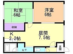 ハイツ216 2LDKの間取図画像