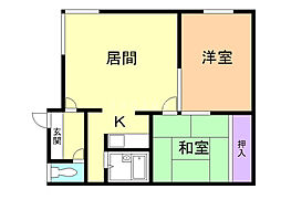 ハウスふぉーれすと 2LDKの間取図画像