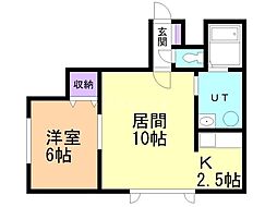 レジデンス 1LDKの間取図画像