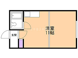パル今井3 ワンルームの間取図画像
