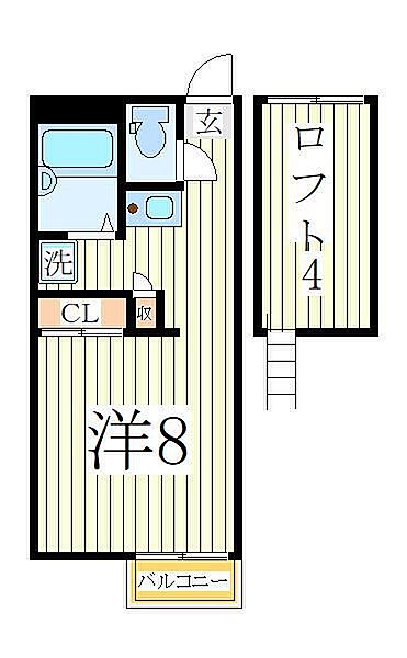 千葉県柏市松ケ崎(賃貸アパート1R・1階・20.28㎡)の写真 その2