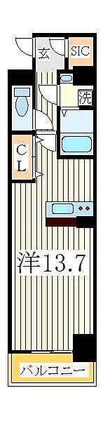 リュージュ ｜千葉県流山市前平井(賃貸マンション1R・6階・34.36㎡)の写真 その2