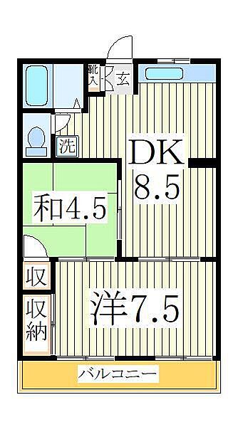 メゾン椎名 ｜千葉県柏市松ケ崎(賃貸アパート2DK・2階・41.40㎡)の写真 その2